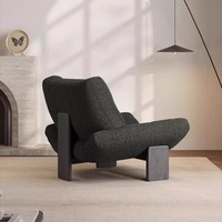 Fauteuil de relaxation de luxe design haut de gamme ergonomique en velours écologique pour salle à manger, salon, chambre, bureau à domicile, individuel