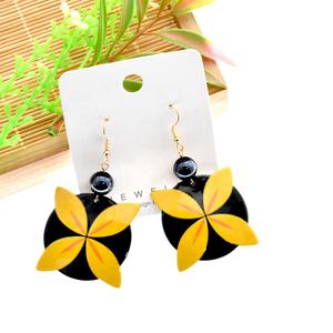 Havaiano Jóias Bohemian Samoa Tonga Flor Padrão Brincos com Tartaruga Marinha com Flor para Mulheres Meninas Presentes - Product Image 6