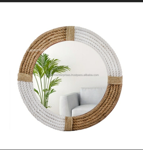 Espejo de hierro de forma redonda hecho a mano espejo de pared de diseño moderno para decoración de hotel y restaurante en casa disponible a precio - Product Image 2