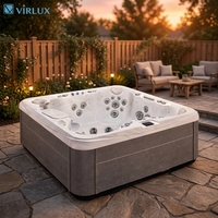 Bain à remous carré moderne pour spa extérieur