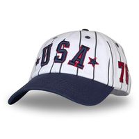 Gorra de Béisbol Estilo Americano a Rayas, Visera Rígida, Aspecto de Textura Única, Gorra Casual de Moda para Uso Diario en la Calle y Fiestas