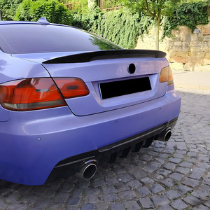 Amp-Z Rear Lip Spoiler For Bmw 3 Series Coupe E92 E93 M Sport Mp Style Matte Finish Piano Black Carbon Fiber Texture - Product Image 3