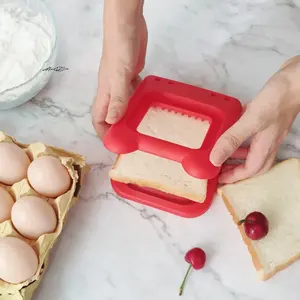 Cortador y sellador de sándwiches, herramienta para cortar sándwiches para niños, cuchilla de acero inoxidable, molde circular para pan tostado - Product Image 2