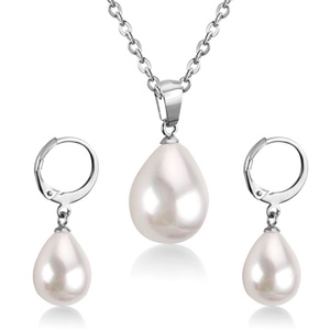 Conjunto de Joyería de Perlas de Acero Inoxidable a la Moda con Piedras de Colores para Hombre y Mujer - Product Image 2