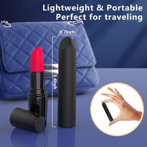 Bullet-Vibrator für Frauen – Stimulation der Klitoris und des G-Punkts, abgewinkelte Spitze, 10-Gang-Vibrator, USB-wiederaufladbar, wasserdicht - Product Image 6