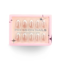 Vente en gros d'usine : Faux ongles à presser style français simple, motifs personnalisés acceptés