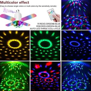 Bombilla LED Inteligente con 4 Hojas, Lámpara Musical con Bluetooth, Control Remoto Plegable, Proyección de Luz Estrellada para Fiestas y Bodas - Product Image 3