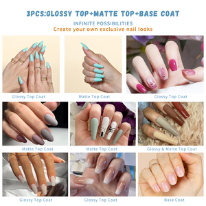 Vernis à ongles gel UV Soak Off, <span class=keywords><strong>base</strong></span> caoutchouc à forte adhérence, couche de finition brillante sans essuyage, marque privée OEM en gros - Product Image 6
