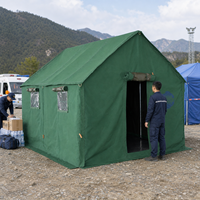 Tente de camping familiale de luxe 3x4m en toile imperméable, robuste, pour l'extérieur, style safari, avec toit à pignon de 2,85m de hauteur, installation rapide, idéale pour l'été