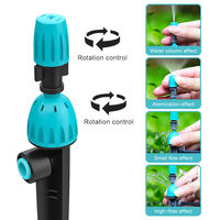 Kit d'irrigation automatique Weisheng DIY à connexion rapide avec buses de pulvérisation intégrées et tuyauterie en cuivre noir pour serre et pelouse