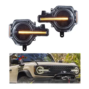 New Arrival LED Turn Signal Front Light Headlamp 2020-2024 For Ford Bronco Headlight