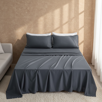 Ensemble de draps de lit rafraîchissants en bambou 100% biologique, ensemble de literie plate de luxe personnalisé