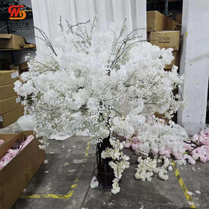Arbre de cerisier artificiel à fleurs roses, nouveau design, lisse, pour décoration de table d'intérieur - Product Image 2
