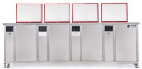 Laveuse à ultrasons industrielle 88L à quatre bacs grande capacité pour le nettoyage de lentilles optiques, bijoux et pièces électroniques