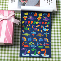 Lot de Livres d'Autocollants Dinosaures Thème Plage, Autocollants Artisanaux Assortis en Gros pour Enfants, Idéal pour les Enseignants, Récompenses en Classe et Projets DIY