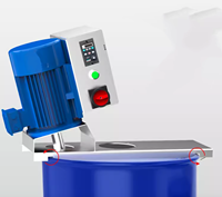 Mélangeur à pales électrique intégré haute précision de 200 litres en acier inoxydable, à vitesse variable et fréquence réglable pour produits chimiques