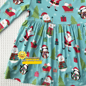 AustinBella Baby Dress <span class=keywords><strong>elegante</strong></span> stampato manica lunga vestito bambina progettato con l'alta qualità per i vestiti del neonato - Product Image 4