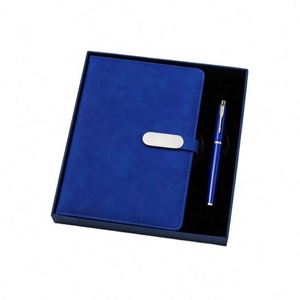 Wholesale Promotional A5 PU Leather <b>Journal</b> Notebook for Gift Custom Diary Business Stationery Item Notebook and Pen Gift Set - Product Image 3