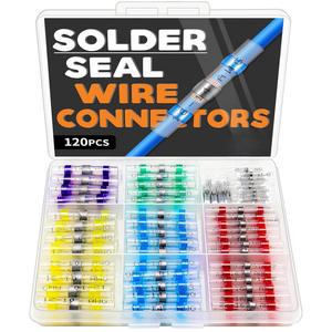 Kit de Combinaison de Bornes à Souder Transfrontalières avec Gaine Thermorétractable Étanche IP67 Jaune Bleu Vert 120 180 350 Pièces - Product Image 2