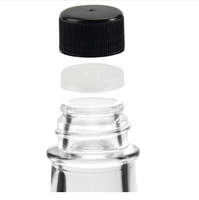 Leere 3oz 5oz 8oz 150ml 250ml Klare Woozy Chili Salat Ketchup Hot Sauce Glasflasche mit Schwarzem Deckel