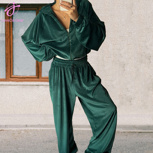 Loveda Ingrosso <span class=keywords><strong>Primavera</strong></span> 2026 Abbigliamento Donna: Cardigan con Zip a Maniche Lunghe Tinta Unita e Pantaloni Sportivi Casual - Product Image 5