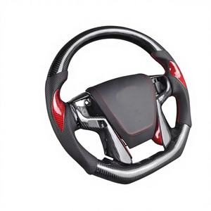 Volante de Fibra de Carbono de Alto Rendimiento para Toyota Alphard / Land Cruiser / Prado - Acabado en Carbono Brillante y Diseño Deportivo - Product Image 2