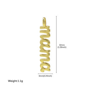 <span class=keywords><strong>Collana</strong></span> MAMA Charms con piedi ciondolo catena <span class=keywords><strong>collana</strong></span> <span class=keywords><strong>festa</strong></span> <span class=keywords><strong>della</strong></span> <span class=keywords><strong>mamma</strong></span> in rame con 18K placcato oro placcato gioielli - Product Image 5