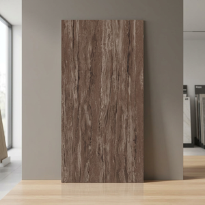 Pine Choco Wood Look Porcelain Tiles 60x120cm Glossy Ceramic Flooring for Contemporary Interiors - Product Image 1