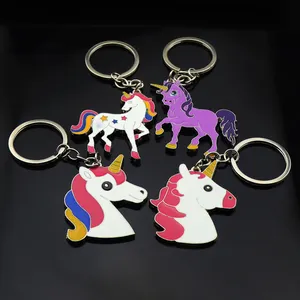 Sevimli anahtarlık Unicorn yıldız anahtarlık emaye anahtar zincirleri dostluk hediyeler için çift çanta aksesuarları araba anahtarları el yapımı takı