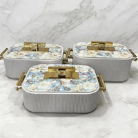 Ensembles de casseroles isothermes de luxe en acier inoxydable avec poignée dorée, grande capacité, haute qualité, 3 pièces (3L, 4L, 5L)