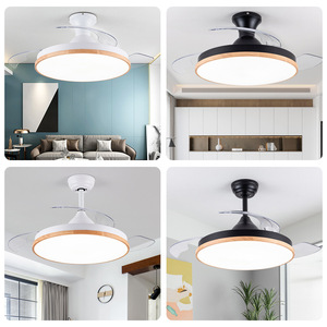 Invisible <b>Ceiling</b> <b>Fan</b> Light Integrated Smart Inverter LED <b>Fan</b> Light For Living Room Bedroom 10-15 Sqm - Product Image 1