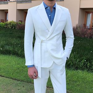 Costumes pour hommes Costumes ajustés à double boutonnage personnalisés pour hommes Costumes modernes de <span class=keywords><strong>mariage</strong></span> d'affaires - Product Image 2