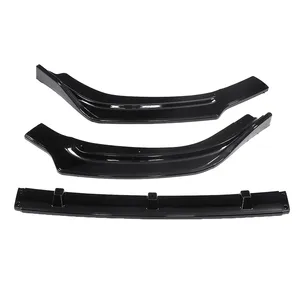 Kit carrosserie 3 pièces noir mat/brillant pour pare-chocs avant, lèvre de séparation, diffuseur et spoiler pour Toyota Highlander 2017 2018 2019 - Product Image 4
