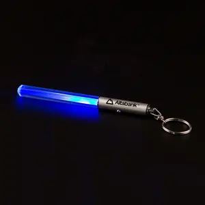 Acrylic Mini LED Light Saber Keychain <strong>Glow</strong> <strong>Stick</strong> for Party Decoration Promotional Carabiner &amp; Keychain - Product Image 1
