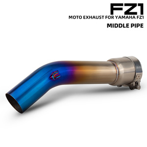 Tube d'échappement FZ1 pour <span class=keywords><strong>Yamaha</strong></span> FZ1N <span class=keywords><strong>FZ1S</strong></span> FZ1-N/S/Fazer 2006-2015, échappements de moto Super Street Bike, tube adaptateur bleu 51MM - Product Image 3