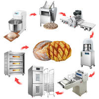 Fourniture de ligne de boulangerie complète, four, mélangeur, machines industrielles pour la fabrication de pain plat, équipement de boulangerie commercial pour la fabrication de pain
