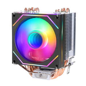 QiuzAim <span class=keywords><strong>Computer</strong></span> Disipador de calor de <span class=keywords><strong>CPU</strong></span> de 12ª generación 6 Tubo de calor 9cm con luz 4 pines/PWM Ventilador de <span class=keywords><strong>CPU</strong></span> I7 refrigerado por aire 1366 de 1150 pines - Product Image 5