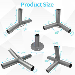 Kit de carport en acier, supports de <span class=keywords><strong>pergola</strong></span> d'extérieur, <span class=keywords><strong>connecteur</strong></span> de cadre de carport, kit de cadre de hangar - Product Image 4