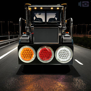 1 * PCS Combinaison Stop Turn Tail Lights feux <span class=keywords><strong>de</strong></span> <span class=keywords><strong>recul</strong></span> pour camion <span class=keywords><strong>remorque</strong></span> ambre/rouge/cristal avec cadre 3 en 1 contour <span class=keywords><strong>feu</strong></span> arrière - Product Image 2