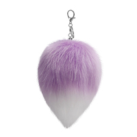 Accessoires de performance de boule de poils assortis à la couleur de la scène de la queue de renard porte-clés pendentif de sac pour femme