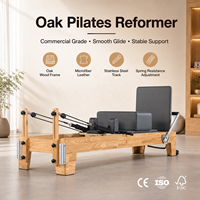 Reformer Pilates en bois de chêne commercial, directement de l'usine, pour l'entraînement en studio, la remise en forme et la rééducation
