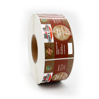 Etiquetas Adhesivas de Papel Sintético Resistentes al Aceite para Galletas, Rollo de Etiquetas Impresas Personalizadas para Empaque de Galletas y Productos de Panadería