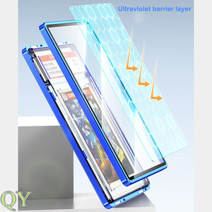 QY Magnetic Stackable Aluminum Frame Graded Card Case UV Resistant Scratch Proof <b>Glass</b> <b>Protector</b> for Cards - Product Image 2