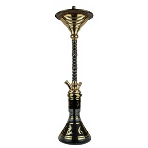 Auténtico Set de Hookah Khalil Mamoon Black Chrome Ice - Shisha de 92 cm con Núcleo y Cámara Interna de Latón Sólido - Product Image 3