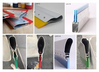 Raclette de sérigraphie à manche en aluminium, barre en aluminium double couche
