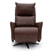 Geeksofa Chaise inclinable électrique en cuir moderne Télécommande Tissu microfibre Cadre en bois extensible Caractéristique Base en étoile
