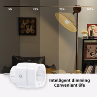 Bilihondim EU Mini Prise Intelligente WiFi avec Variateur 200W 1 Canal, Contrôle à Distance via l'Application Tuya Smart Life, Compatible avec Alexa et Google Assistant