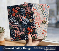 Carnet à couverture rigide en tissu brodé A5, journal ligné vintage, journal en tissu fait main avec serrure, carnet cadeau haut de gamme
