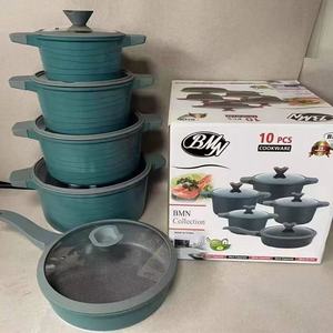 Juego de Utensilios de Cocina de Granito y Aluminio de 10 Piezas, Antiadherente, de Fábrica China, <span class=keywords><strong>para</strong></span> Bodas y Fiestas - Product Image 5