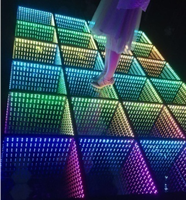 ADZ Mirror Party Stage Light up Dancing Floor Azulejos Boda al aire libre 3D Magnetic Led Dance Floor